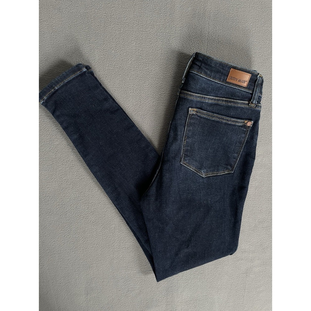 Judy Blue Straight Fit Jeans Womens 3/26 Blue Mid Rise Stretch Denim